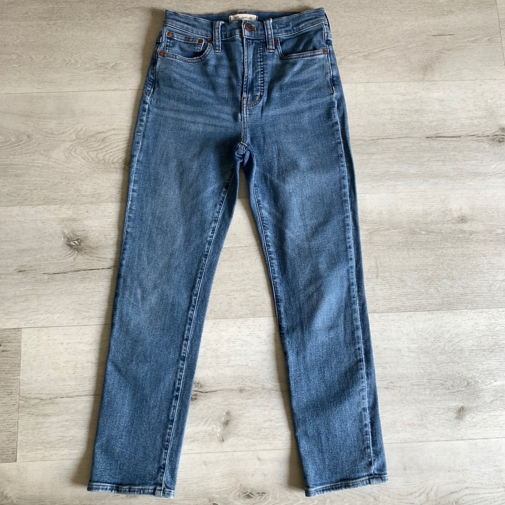 Madewell The Perfect Vintage Jean High Rise Tapered Leg‎ Blue Denim Size 24